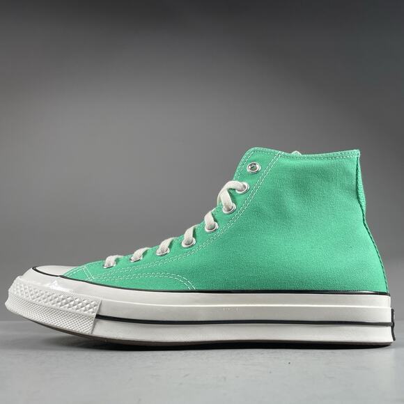 Mens 9 Womens 11 Converse Chuck 70 Hi Green Canvas Classic Casual Sneakers Shoes - Picture 1 of 9